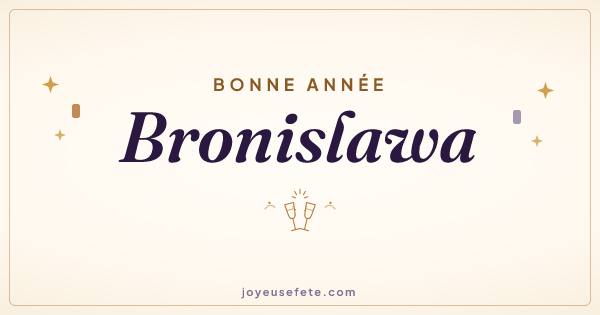 Image « Bonne année Bronislawa » au format large