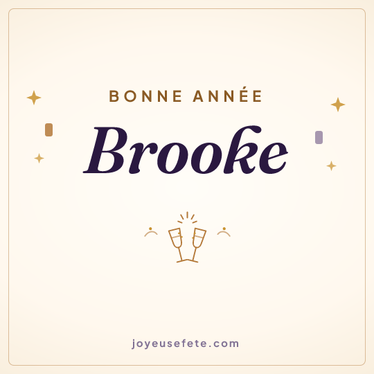 Image carrée « Bonne année Brooke » pour WhatsApp
