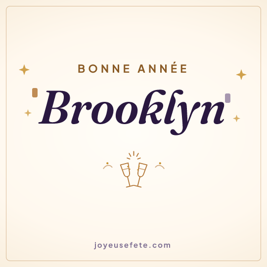 Image carrée « Bonne année Brooklyn » pour WhatsApp