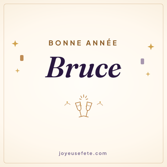 Image carrée « Bonne année Bruce » pour WhatsApp