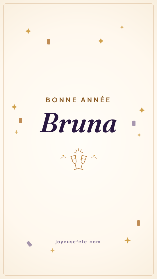 Image « Bonne année Bruna » au format story