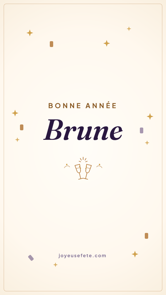 Image « Bonne année Brune » au format story