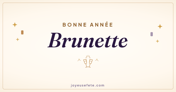 Image « Bonne année Brunette » au format large