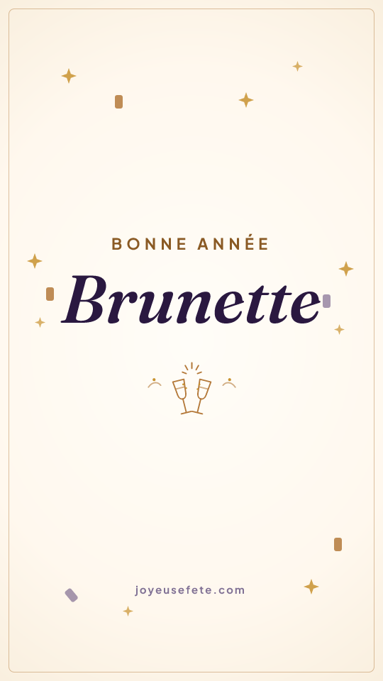 Image « Bonne année Brunette » au format story