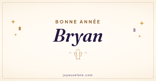 Image « Bonne année Bryan » au format large