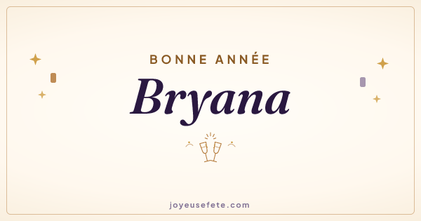 Image « Bonne année Bryana » au format large