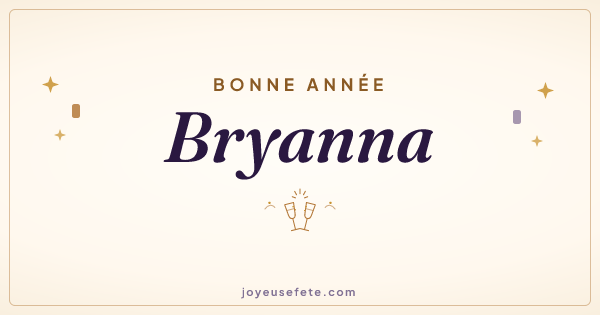 Image « Bonne année Bryanna » au format large