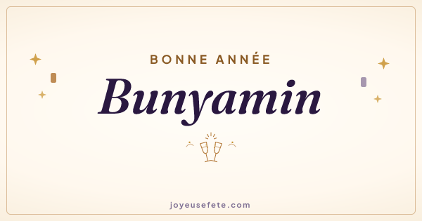 Image « Bonne année Bunyamin » au format large