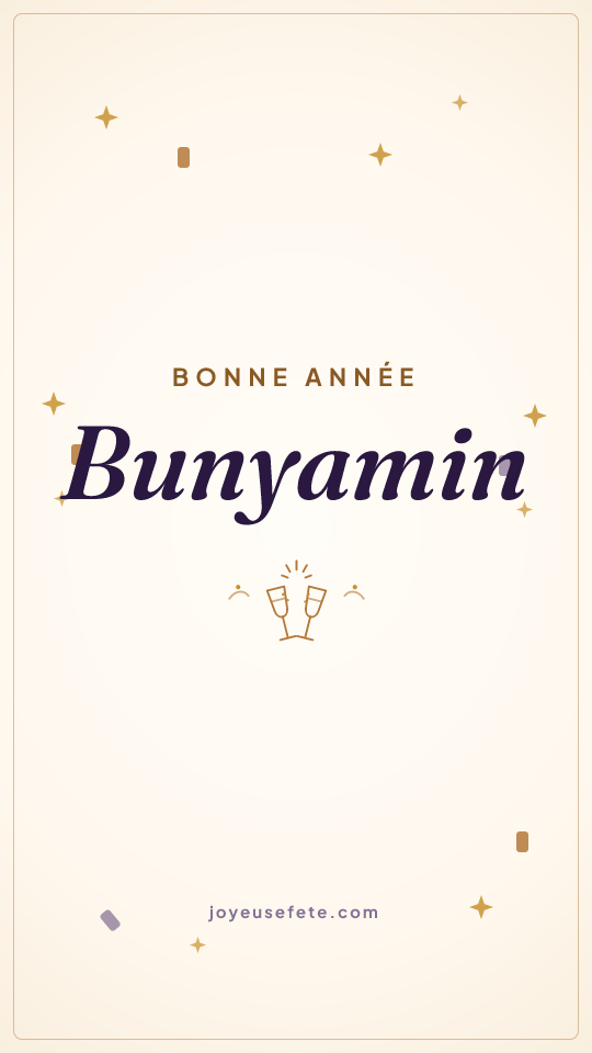 Image « Bonne année Bunyamin » au format story