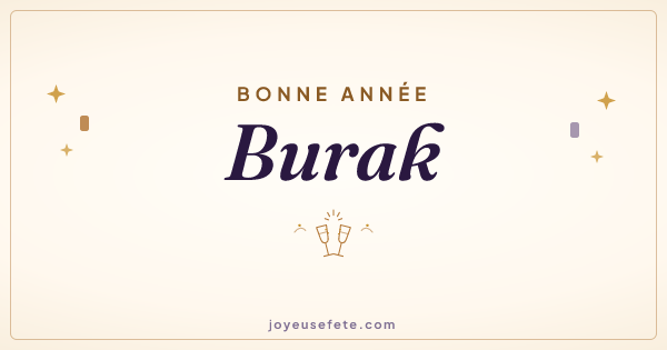Image « Bonne année Burak » au format large