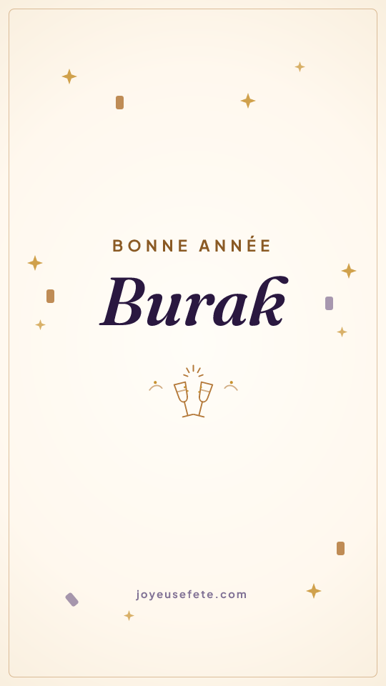 Image « Bonne année Burak » au format story