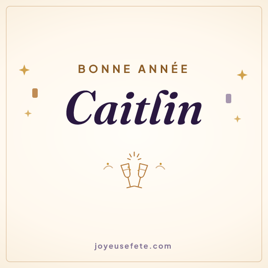 Image carrée « Bonne année Caitlin » pour WhatsApp