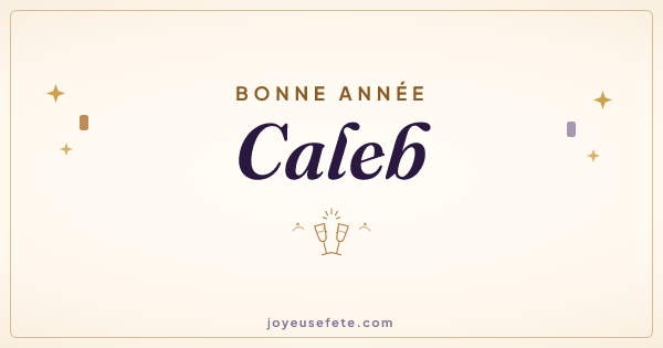 Image « Bonne année Caleb » au format large