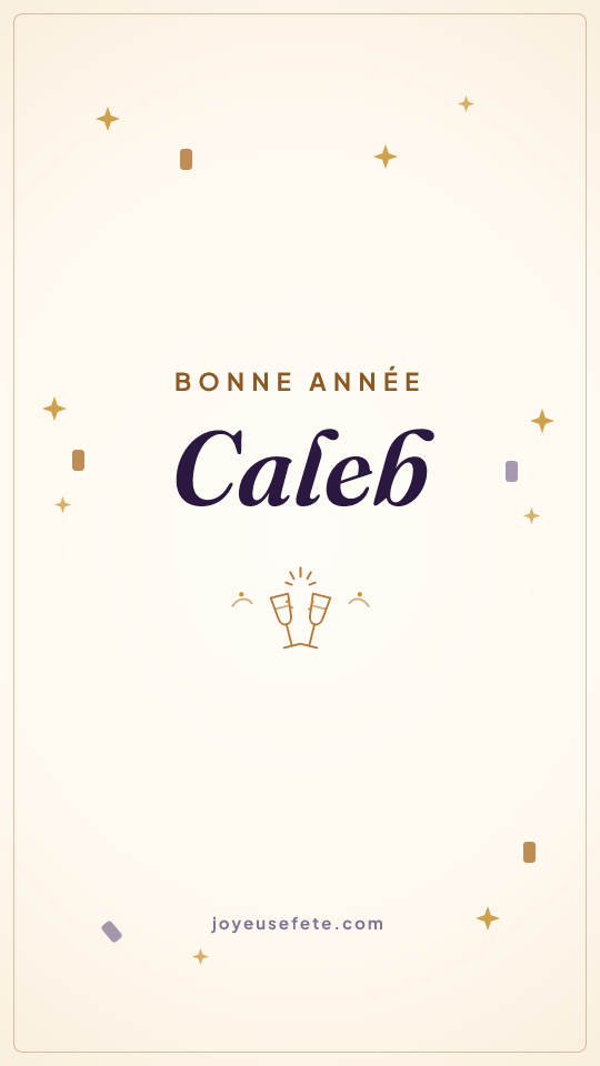 Image « Bonne année Caleb » au format story