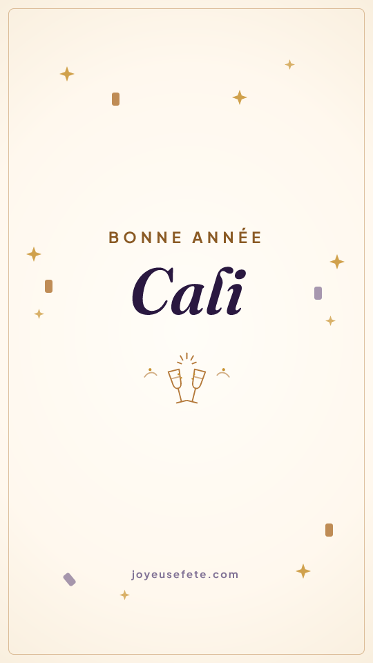 Image « Bonne année Cali » au format story