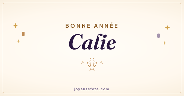 Image « Bonne année Calie » au format large