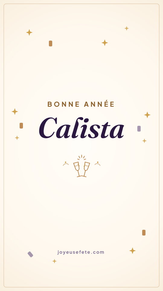Image « Bonne année Calista » au format story