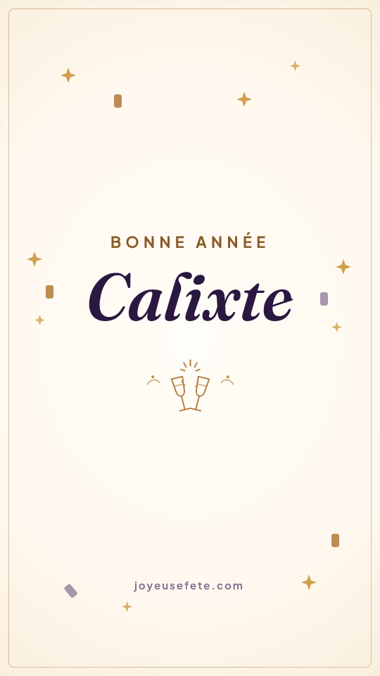 Image « Bonne année Calixte » au format story