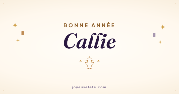 Image « Bonne année Callie » au format large