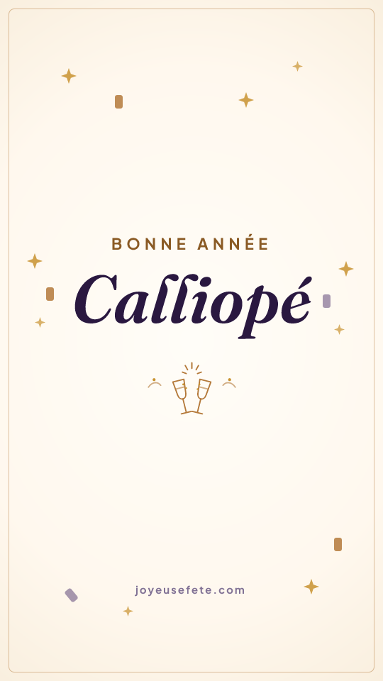Image « Bonne année Calliopé » au format story