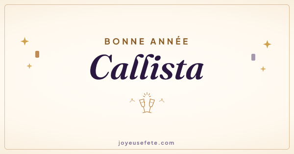 Image « Bonne année Callista » au format large