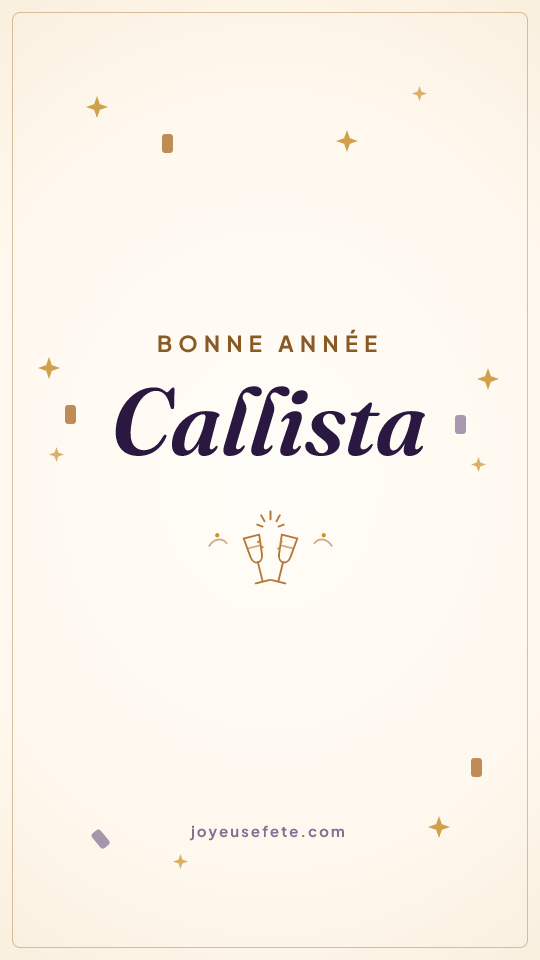 Image « Bonne année Callista » au format story