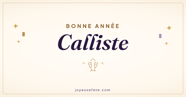 Image « Bonne année Calliste » au format large