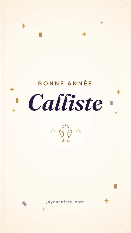 Image « Bonne année Calliste » au format story