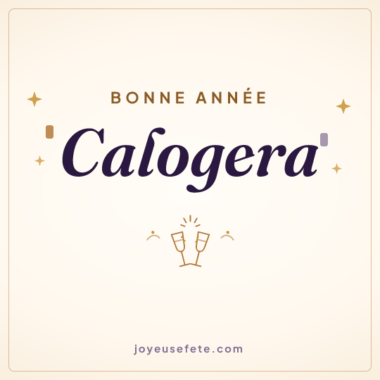 Image carrée « Bonne année Calogera » pour WhatsApp