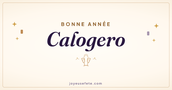 Image « Bonne année Calogero » au format large