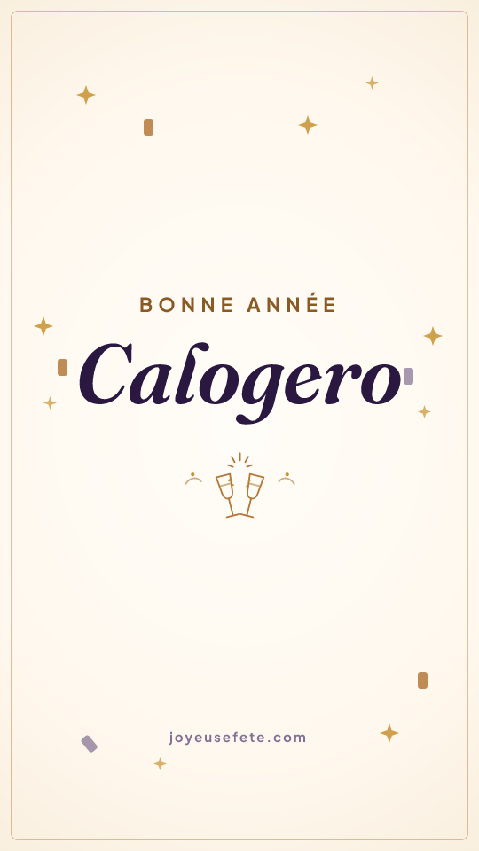 Image « Bonne année Calogero » au format story