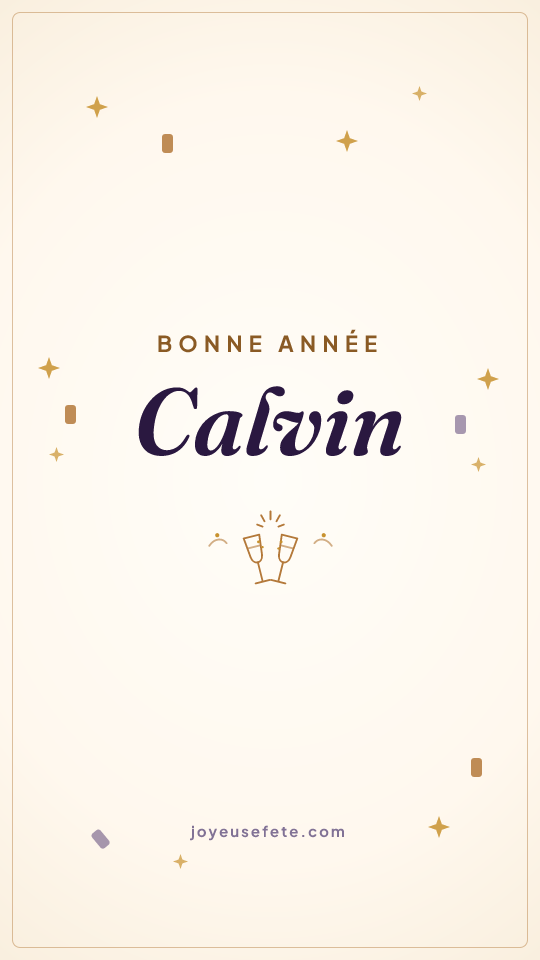Image « Bonne année Calvin » au format story