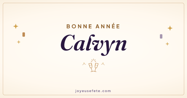 Image « Bonne année Calvyn » au format large