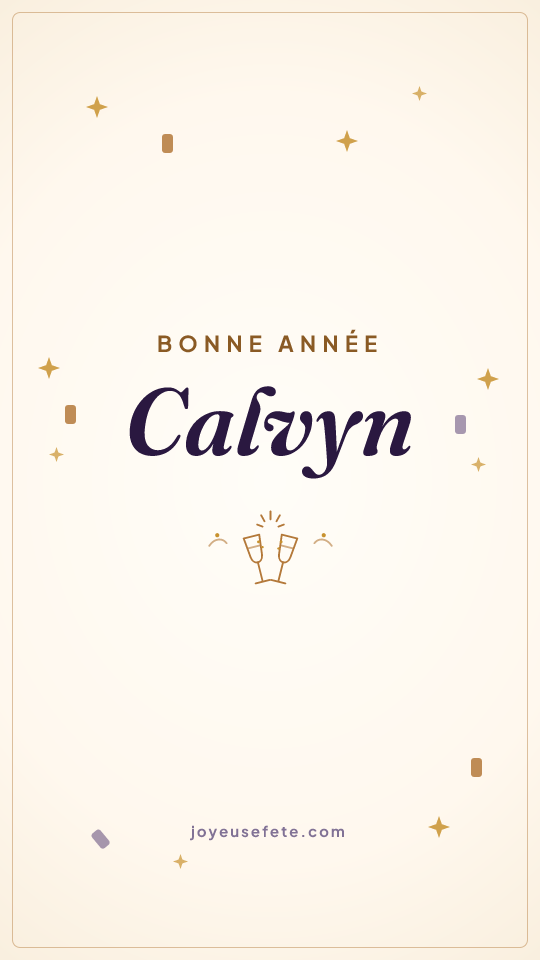 Image « Bonne année Calvyn » au format story