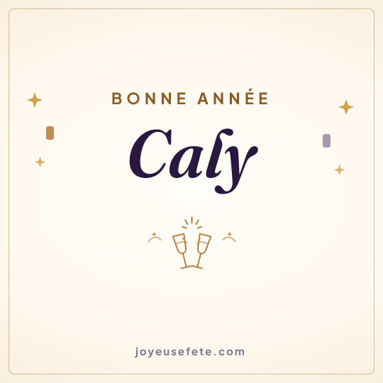 Image carrée « Bonne année Caly » pour WhatsApp