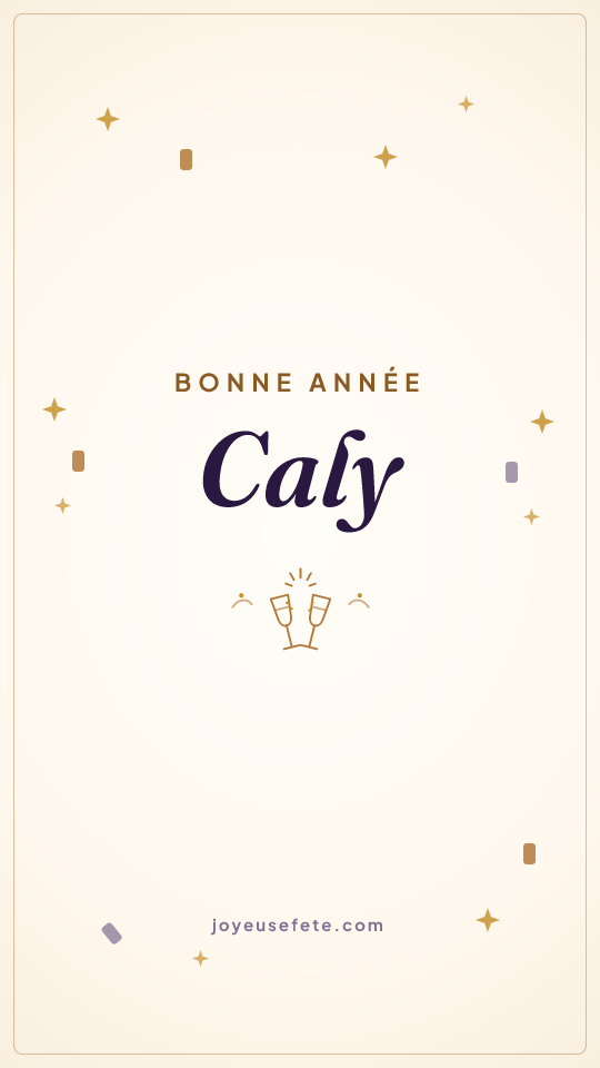 Image « Bonne année Caly » au format story