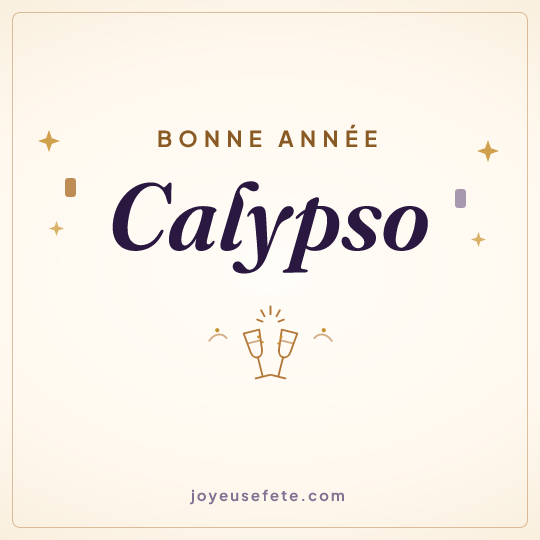 Image carrée « Bonne année Calypso » pour WhatsApp