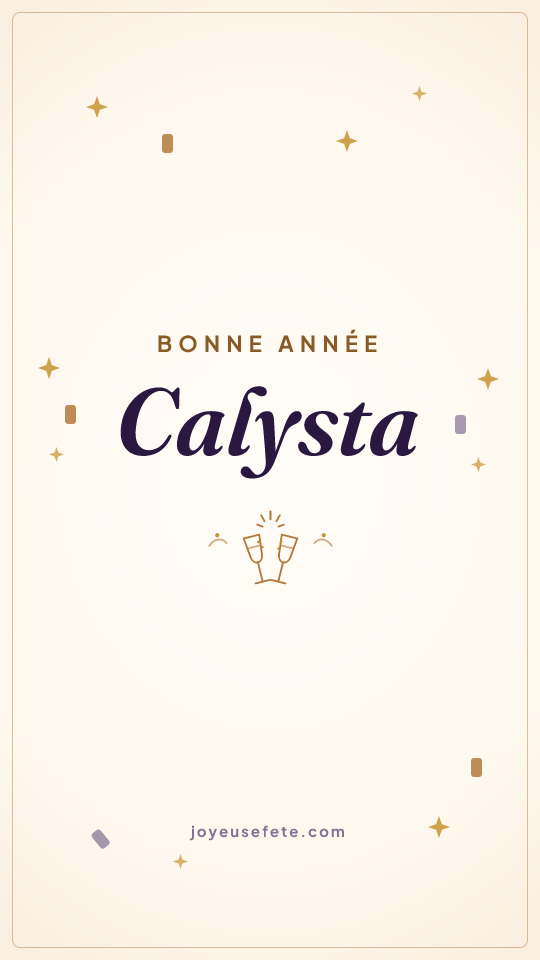 Image « Bonne année Calysta » au format story