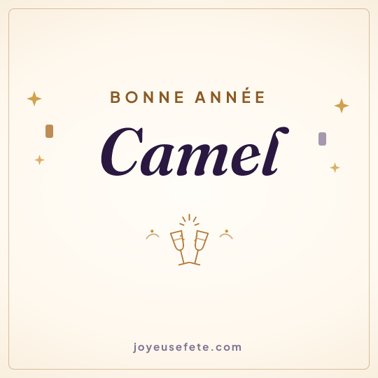 Image carrée « Bonne année Camel » pour WhatsApp
