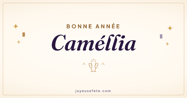 Image « Bonne année Caméllia » au format large