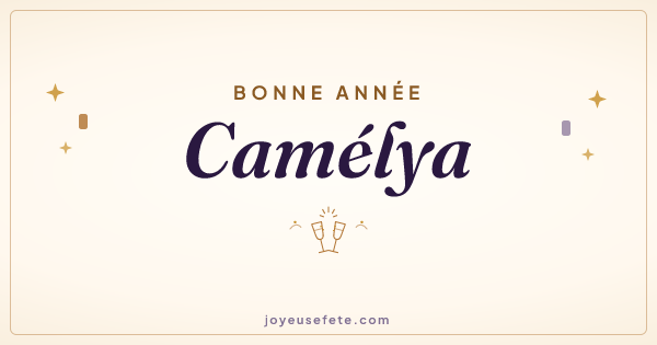 Image « Bonne année Camélya » au format large