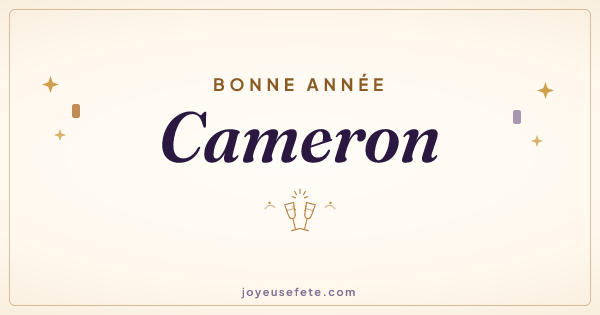 Image « Bonne année Cameron » au format large