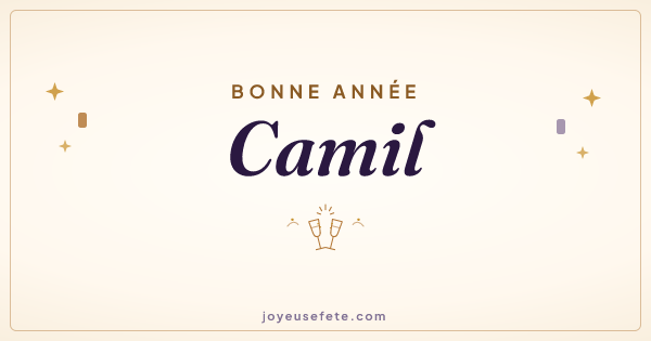 Image « Bonne année Camil » au format large