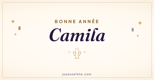 Image « Bonne année Camila » au format large