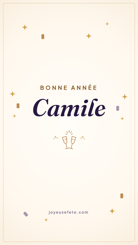 Image « Bonne année Camile » au format story