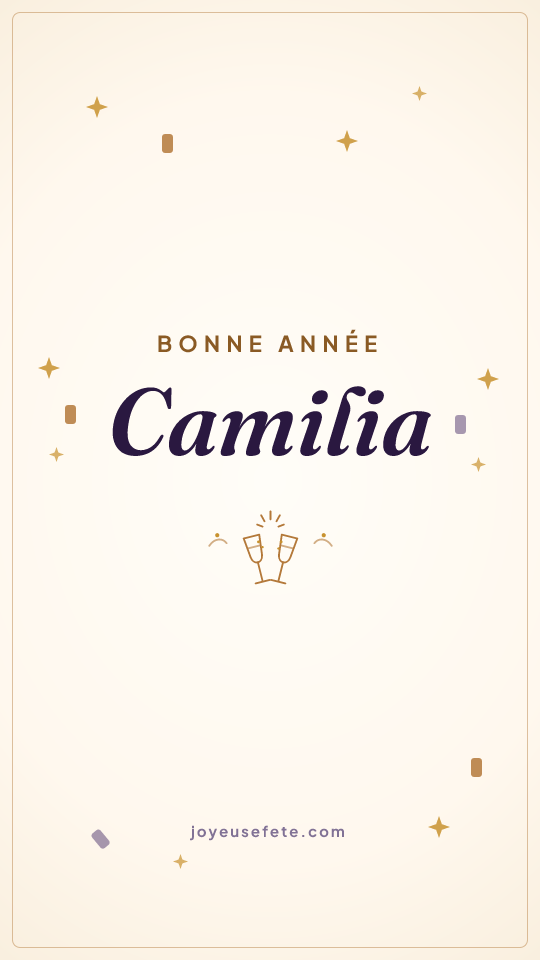 Image « Bonne année Camilia » au format story