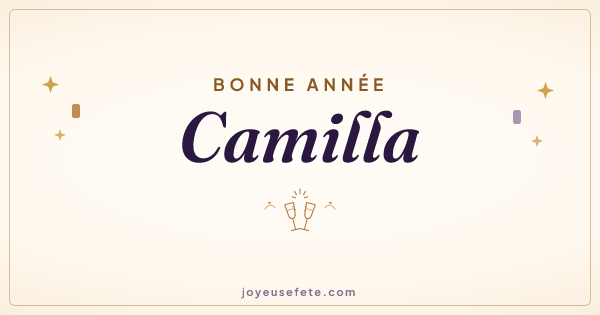 Image « Bonne année Camilla » au format large