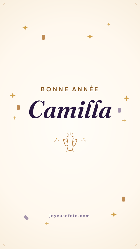 Image « Bonne année Camilla » au format story