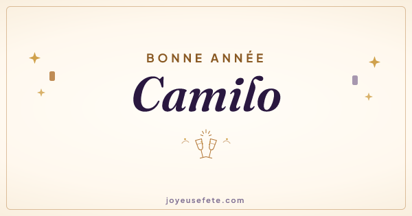 Image « Bonne année Camilo » au format large
