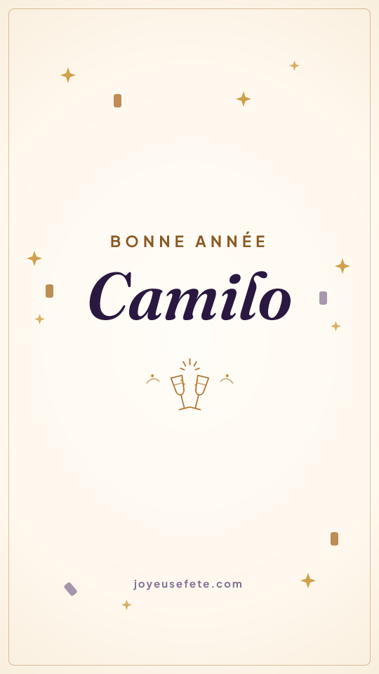 Image « Bonne année Camilo » au format story